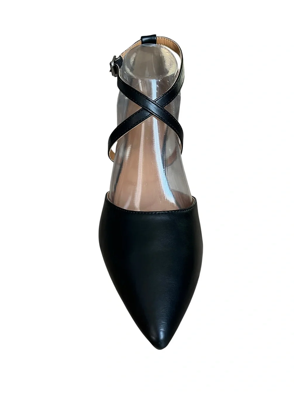 Greatonu women's kitten heel pumps featuring a pointed toe and strappy crossover